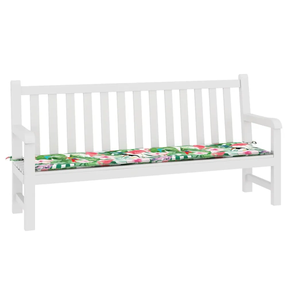 Poltrona Dondolo Cuscino per Panca da Giardino Multicolore 200x50x3cm Tessuto