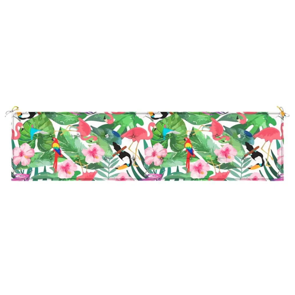 Poltrona Dondolo Cuscino per Panca da Giardino Multicolore 200x50x3cm Tessuto