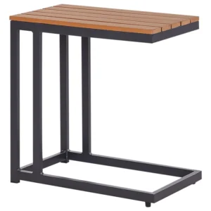Poltrona Dondolo Garden Side Table Light Wood and Nero notte MESSINA