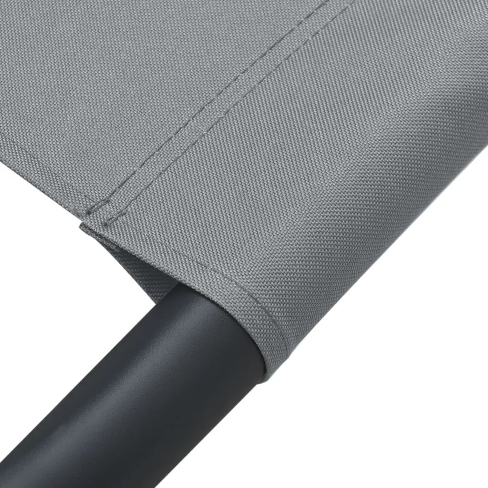 Poltrona Dondolo Lettino da Esterno con Baldacchino e Cuscino Grigio