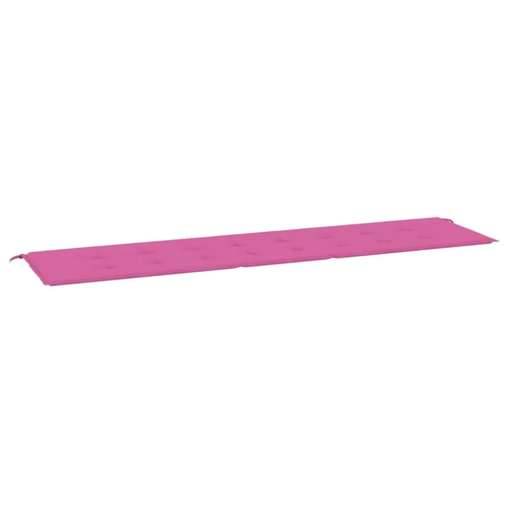 Poltrona Girevole Cuscino per Panca da Giardino Rosa 200x50x3 cm Tessuto