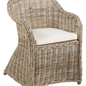 Poltrona Girevole Garden Chair SUSUA II Rattan Naturale