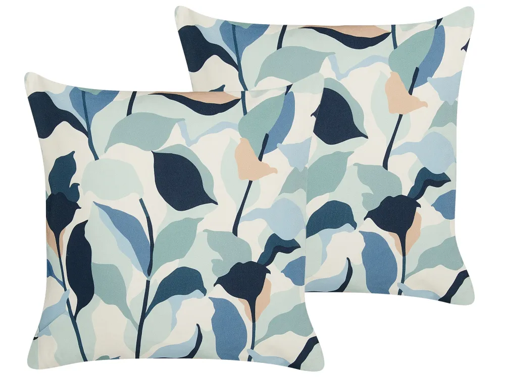 Poltrona Girevole Set di 2 cuscini da esterno blu 45 x 45 cm VEGLINO