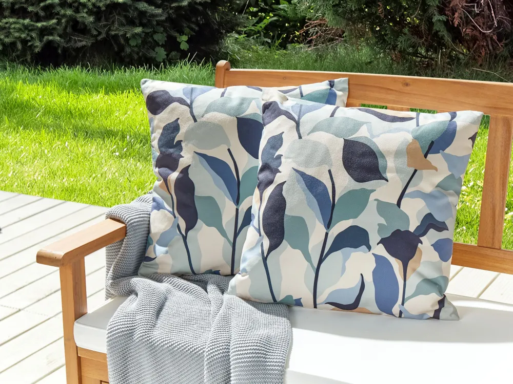 Poltrona Girevole Set di 2 cuscini da esterno blu 45 x 45 cm VEGLINO