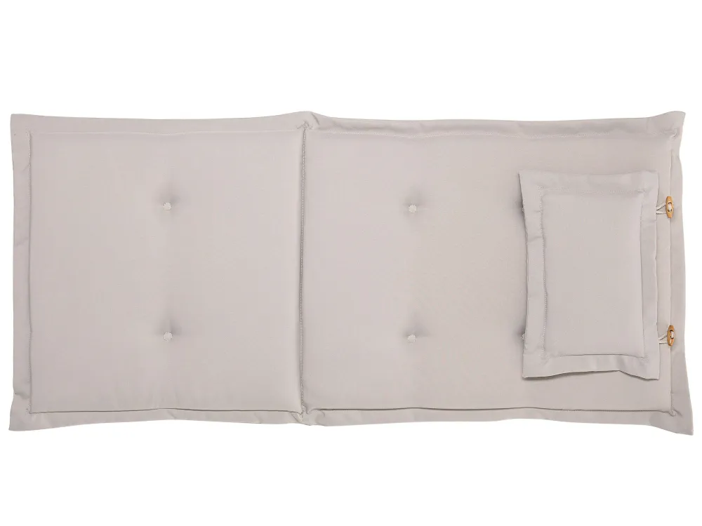Poltrona Girevole Set 2 Outdoor Seat/Back Cushions Taupe MAUI