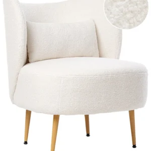 Poltrona OTSBY II con cuscino Bouclé Crema Colori Vivaci