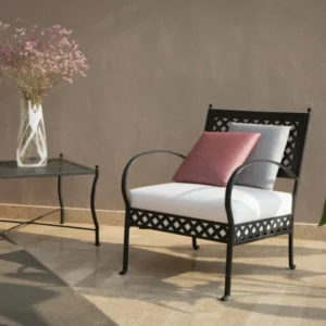 Poltrona salotto smontabile Springtime con cuscini seduta Materiale Alluminio Anodizzato