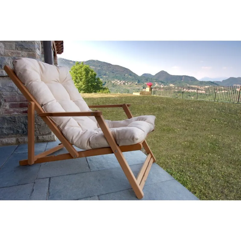 Poltrona Timber Personalizzabile Itaca Losa con Cuscino Rimovibile | Pieghevole e Leggera
