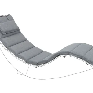 Premium Resina Sintetica Cuscino per lettino da giardino BRESCIA grigio 180 x 60 x 5 cm