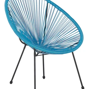 Premium Resina Sintetica Garden Chair ACAPULCO II PE Rattan Blue