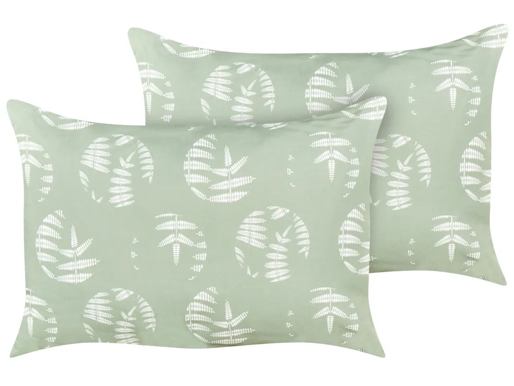 Premium Resina Sintetica Set di 2 cuscini da esterno tessuto verde 40 x 60 cm ALASSIO