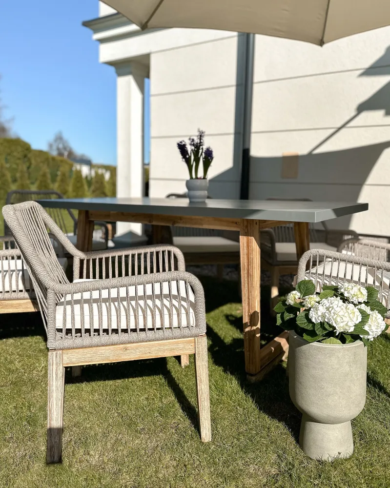 Premium Resina Sintetica Set di 2 sedie da giardino con cuscini OLBIA Materiale sintetico Camoscio