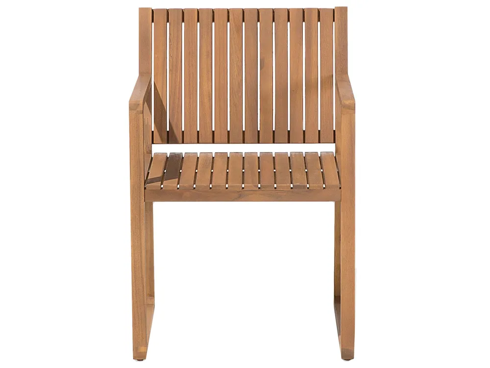 8 Seater Acacia Wood Garden Dining Set Blue Cushions SASSARI con Portabicchiere Integrato