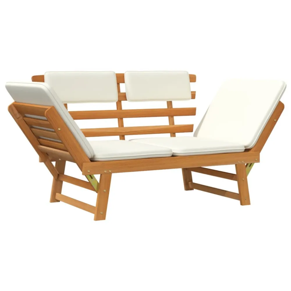 Sedia con Braccioli Panca da Giardino con Cuscini 2--1 190 cm Legno di Acacia