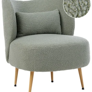 Sedia con Braccioli Poltrona OTSBY II con cuscino Bouclé Verde