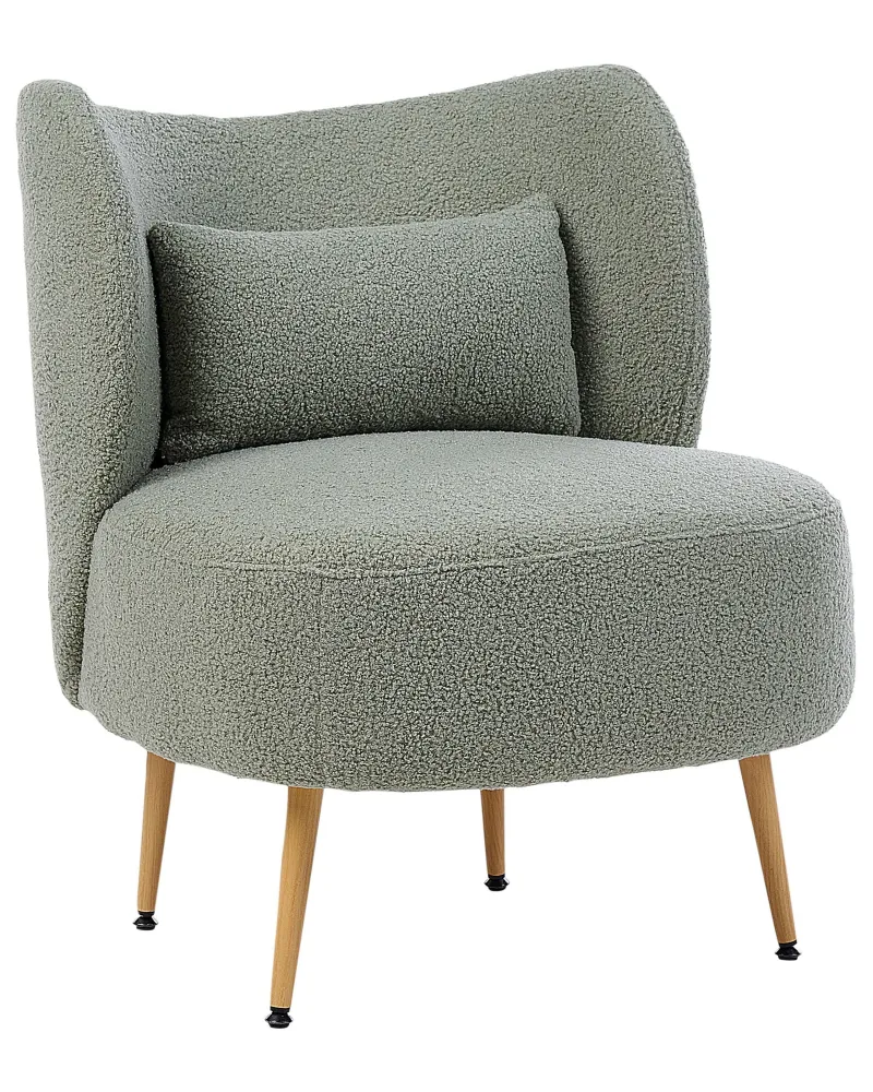 Sedia con Braccioli Poltrona OTSBY II con cuscino Bouclé Verde