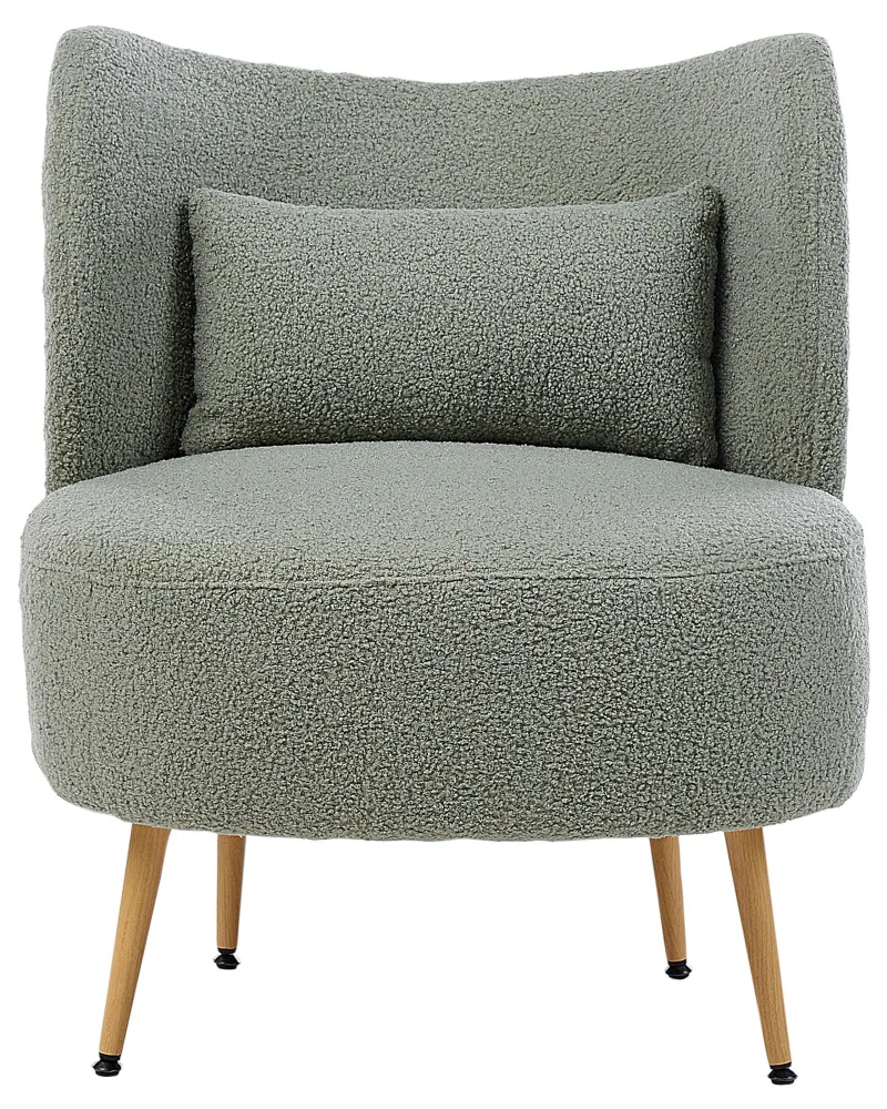 Sedia con Braccioli Poltrona OTSBY II con cuscino Bouclé Verde