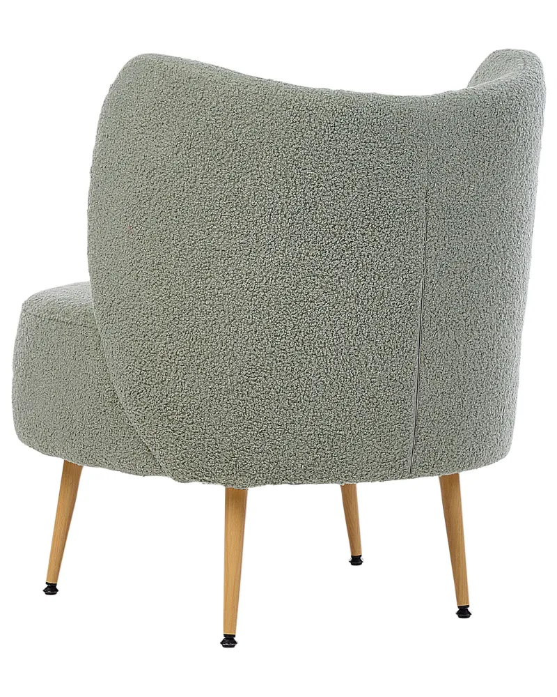 Sedia con Braccioli Poltrona OTSBY II con cuscino Bouclé Verde