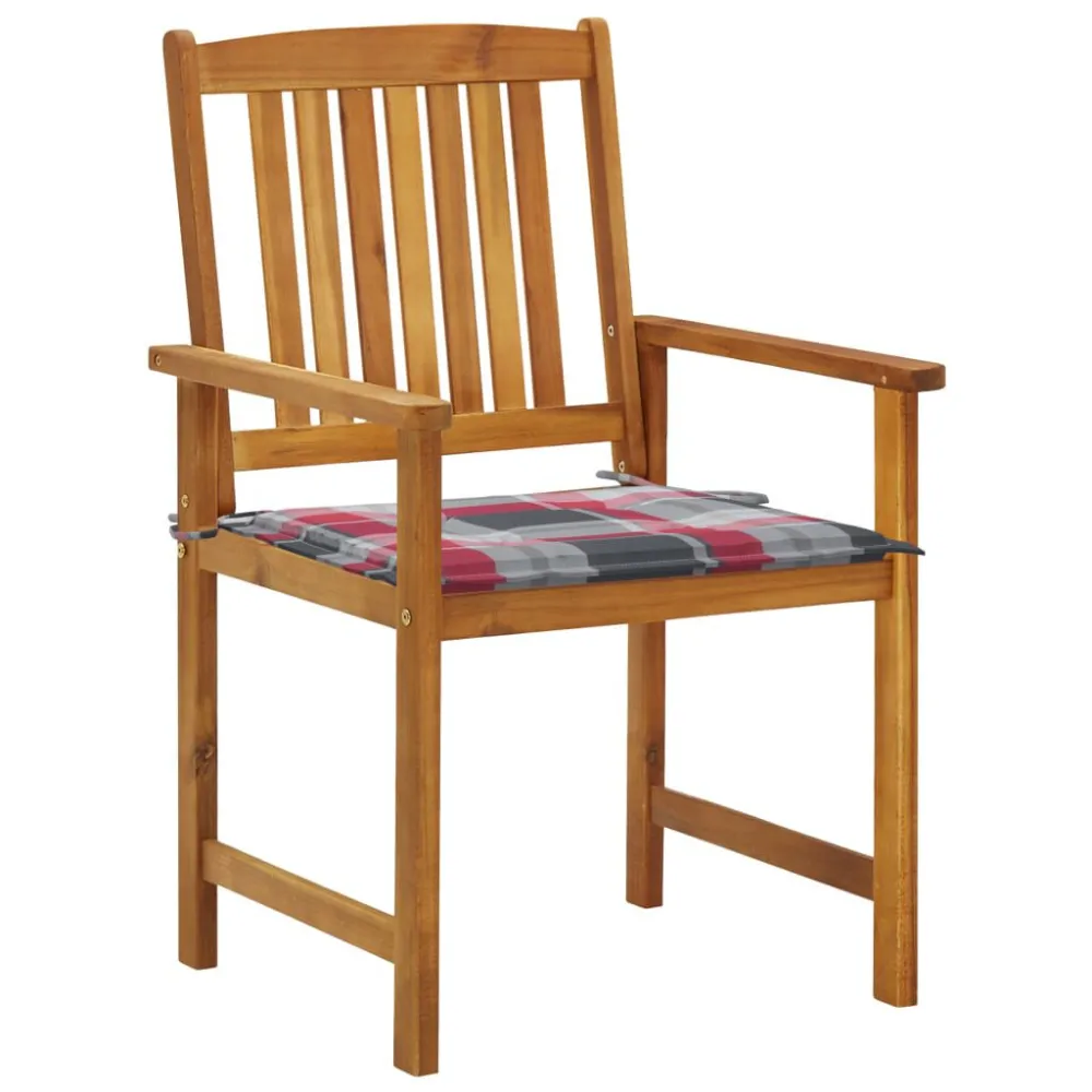 Sedia con Braccioli Sedie da Giardino con Cuscini 4 pz Massello di Acacia
