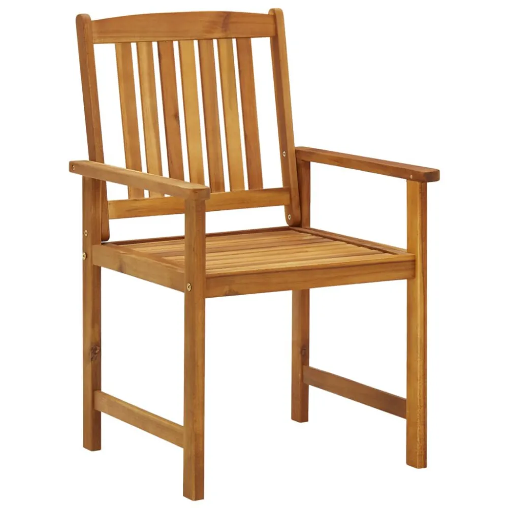 Sedia con Braccioli Sedie da Giardino con Cuscini 4 pz Massello di Acacia
