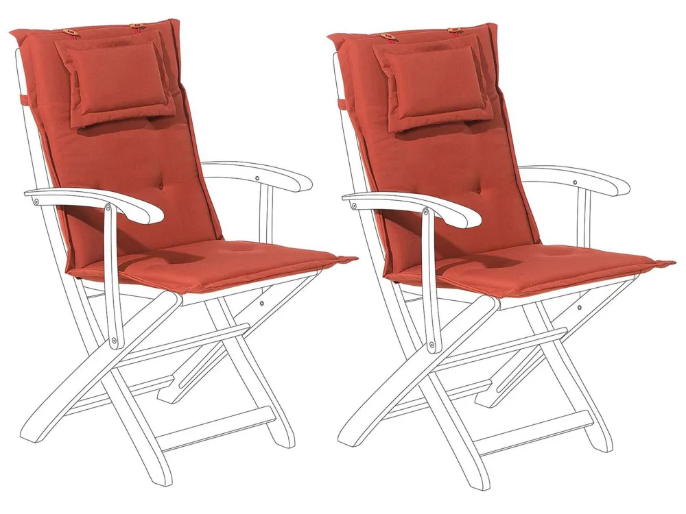 Sedia con Braccioli Set di 2 cuscini per sedia da giardino bordeaux MAUI