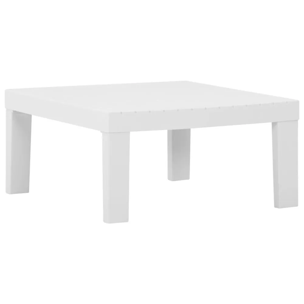 Sedia con Braccioli Set Divani da Giardino con Cuscini 4 pz Plastica Bianco