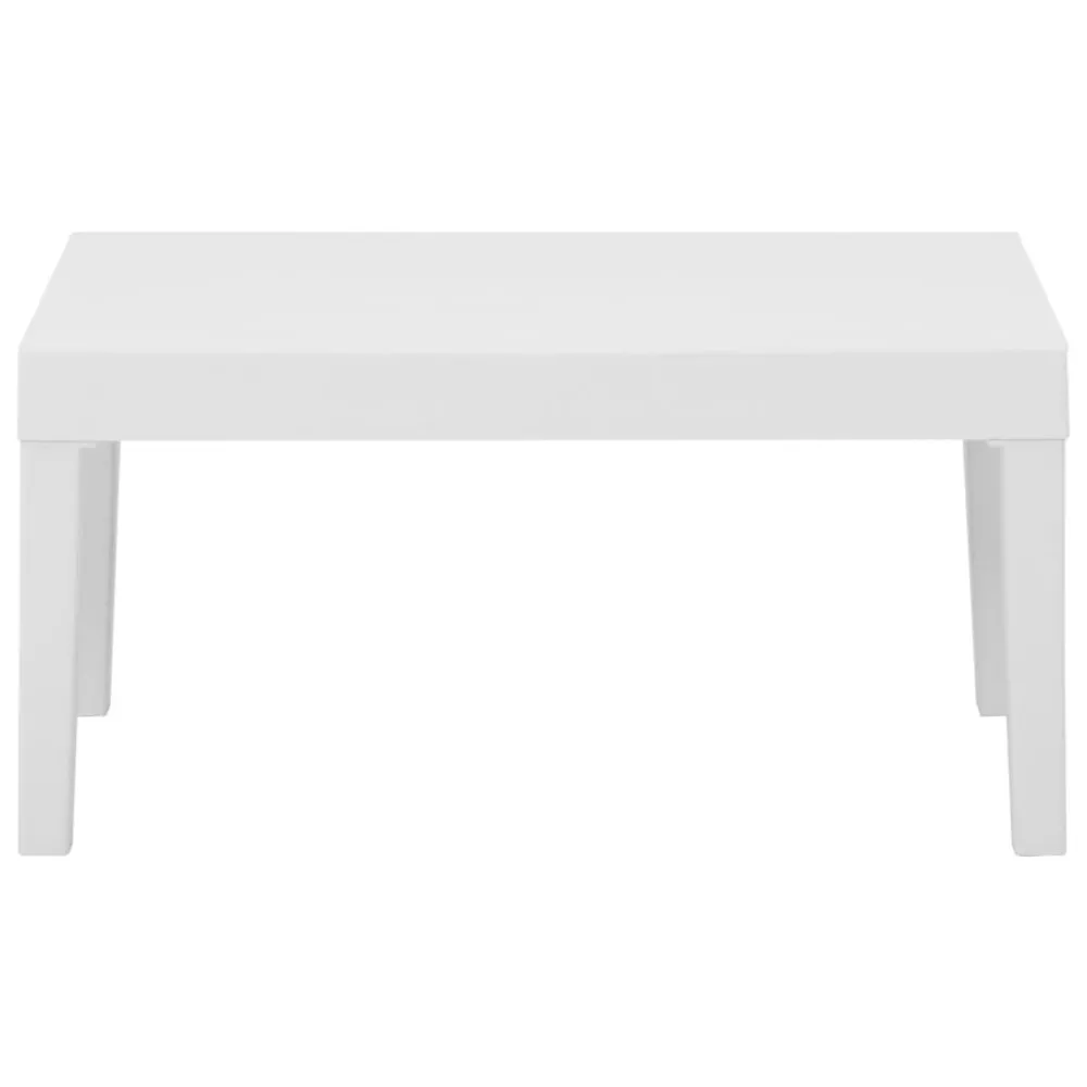 Sedia con Braccioli Set Divani da Giardino con Cuscini 4 pz Plastica Bianco