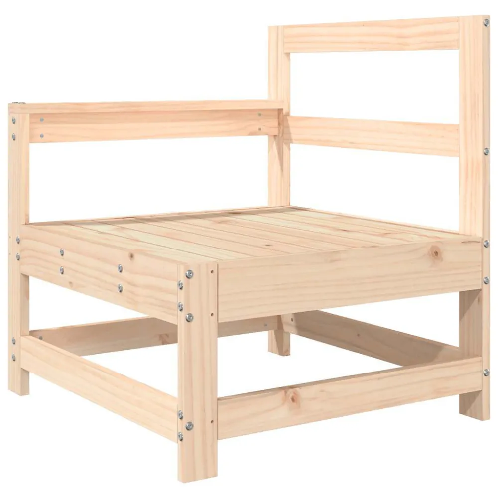 Sedia da Giardino con Cuscini Legno Massello di Pino Materiale Alluminio Anodizzato