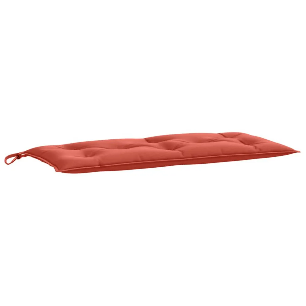 Sedia da Giardino Cuscini Panca Giardino 2pz Rosso Mélange 100x50x7cm Tessuto