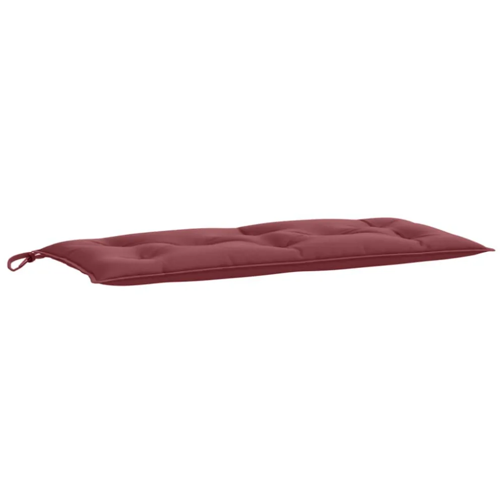 Sedia da Giardino Cuscini Panca Giardino 2pz Rosso Vino Mélange 100x50x7cm