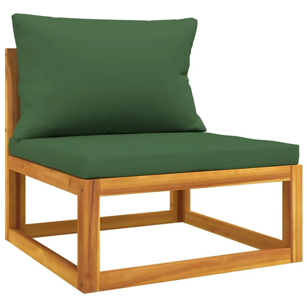 Sedia da Giardino Set Divani da Giardino 2pz con Cuscini Legno Massello di Acacia