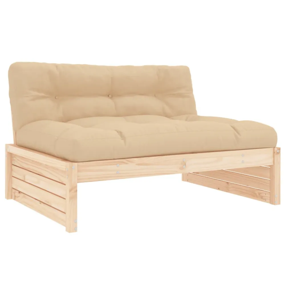 Sedia da Giardino Set Divani da Giardino 6 pz con Cuscini Legno Massello