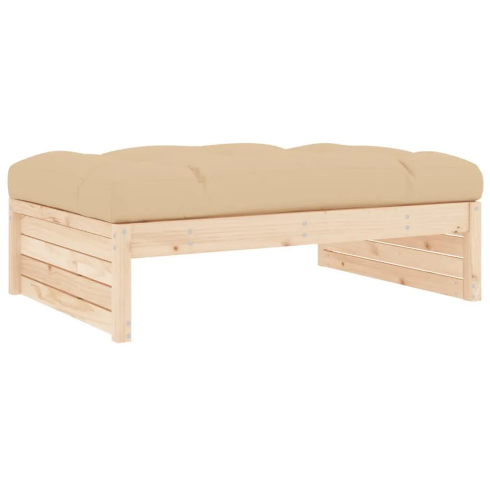 Sedia da Giardino Set Divani da Giardino 6 pz con Cuscini Legno Massello