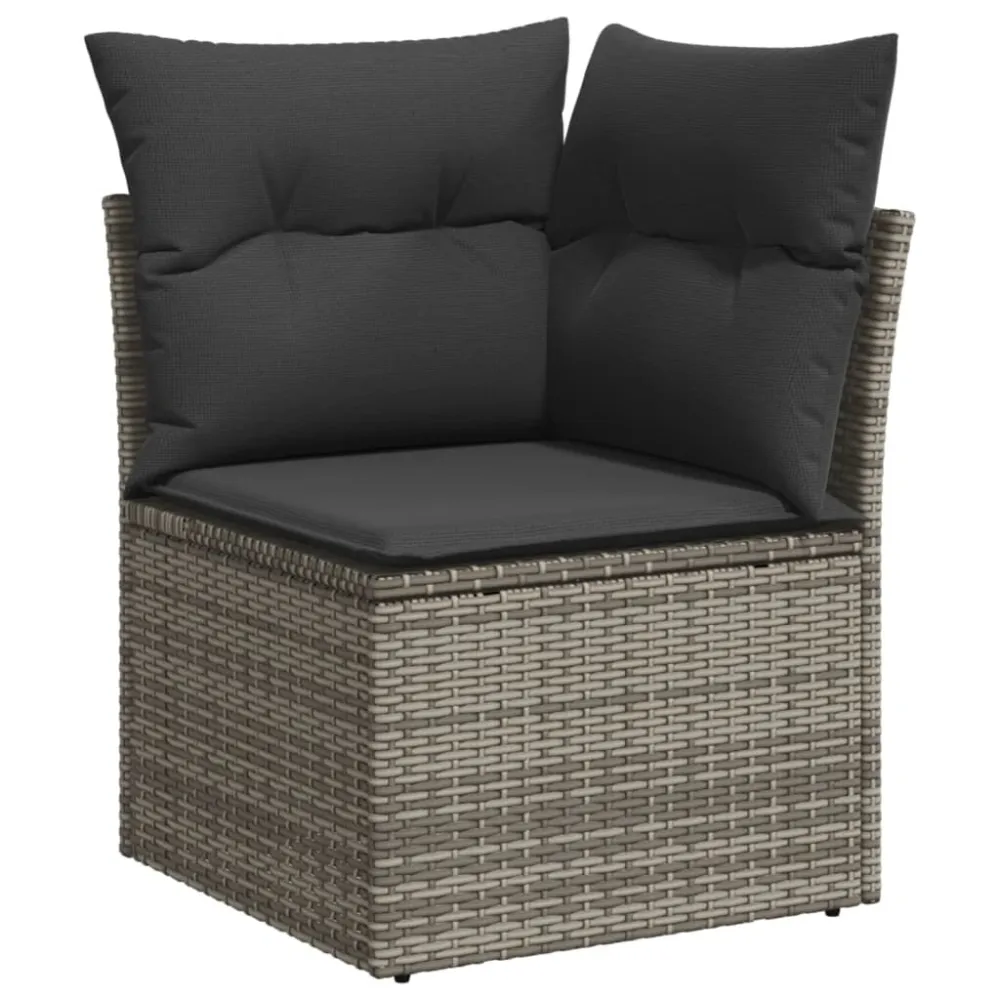 Sedia da Giardino Set Divani da Giardino 13 pz con Cuscini Grigio Polyrattan