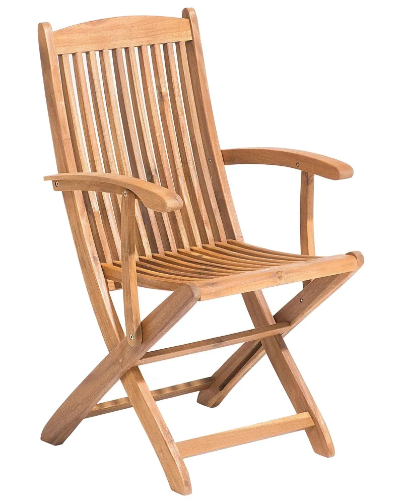 Sedia da Giardino Set 2 Garden Chairs Cushions MAUI Acacia Wood Graphite Grey