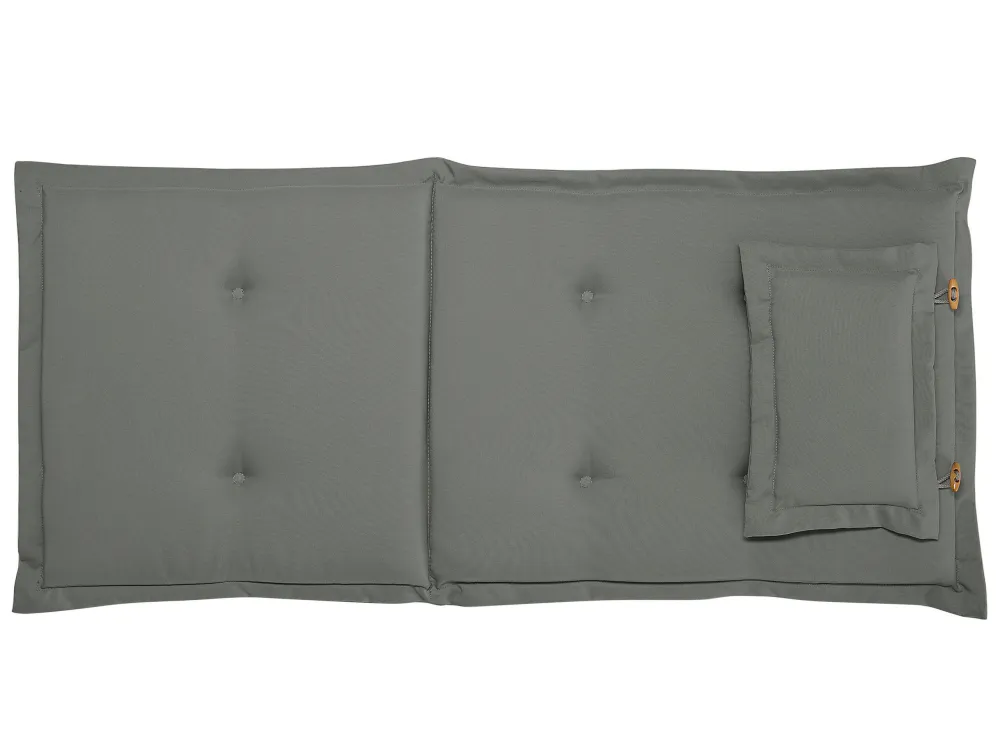 Sedia da Giardino Set 8 Outdoor Seat/Back Cushions Graphite Grey MAUI