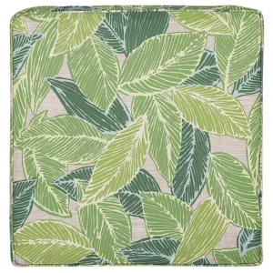 Sedia Pieghevole Outdoor Seat Pad Cushion Leaf Pattern Green SASSARI