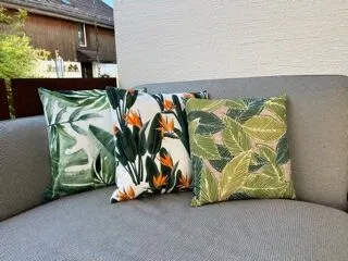 Sedia Pieghevole Set di 2 cuscini verdi con motivo floreale 45 x 45 cm TSOTYLI