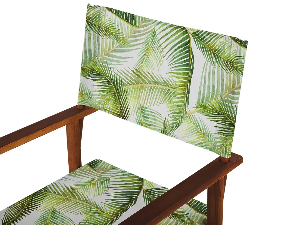 Sedia Pieghevole Set 2 Garden Chair Replacement Fabrics Tropical Leaves Pattern CINE