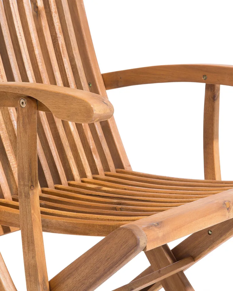 Sedia Pieghevole Set di 2 sedie da giardino con cuscini MAUI Legno d'acacia Grigio grafite