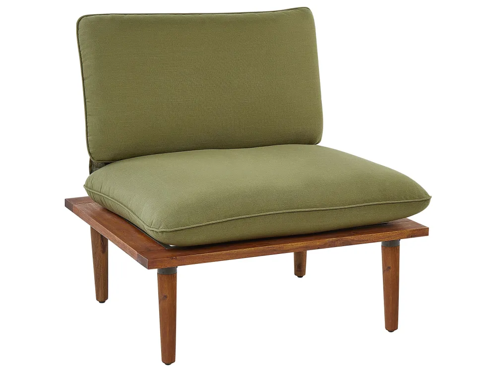 Sedia Pieghevole Sofa Set FRASCATI FSC® Certificato Acacia Wood Olive Green 4 Seater