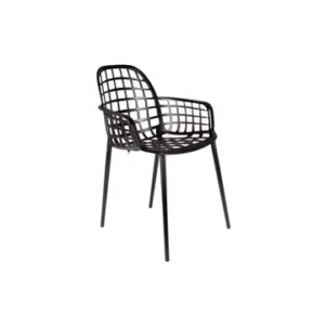 Sedia da Terrazzo Albert Kuip poltrona da giardino nera Zuiver - 83cm