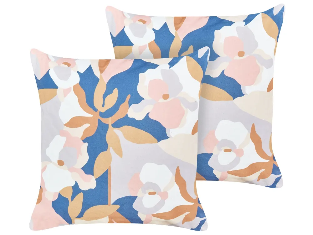 Sedia da Terrazzo Set di 2 cuscini da esterno tessuto multicolore 45 x 45 cm VEREZZI