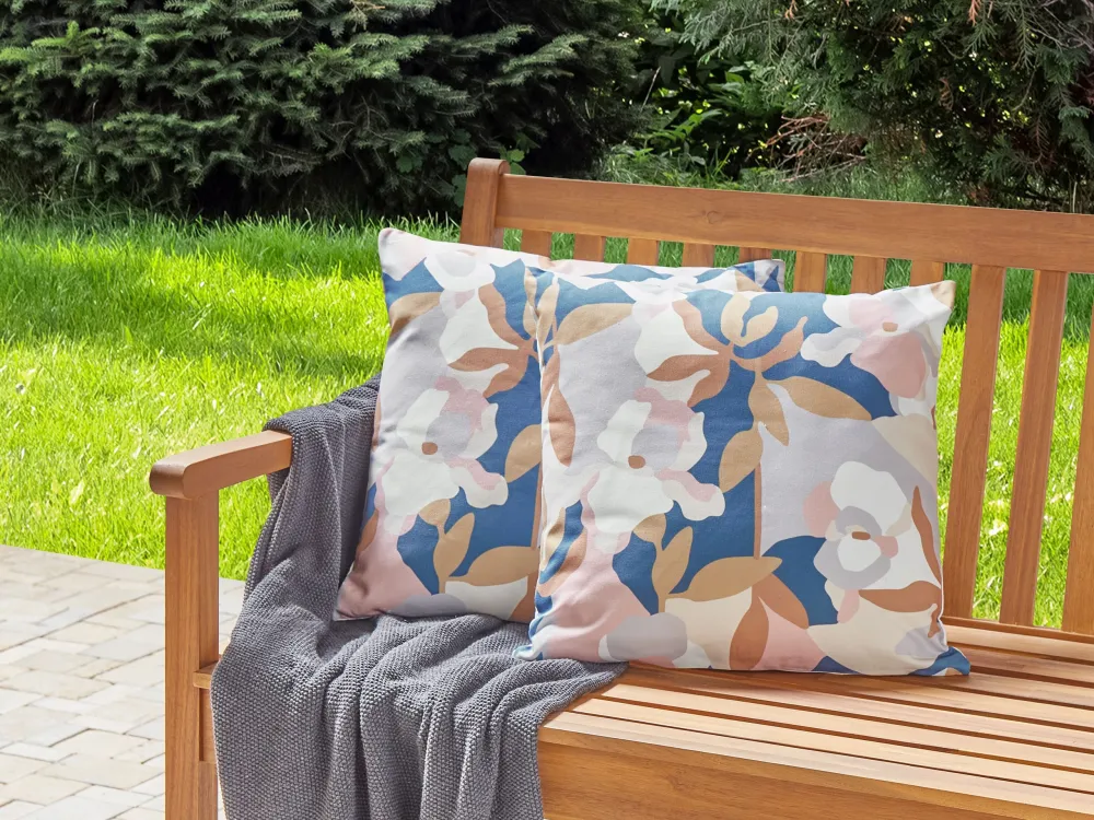 Sedia da Terrazzo Set di 2 cuscini da esterno tessuto multicolore 45 x 45 cm VEREZZI