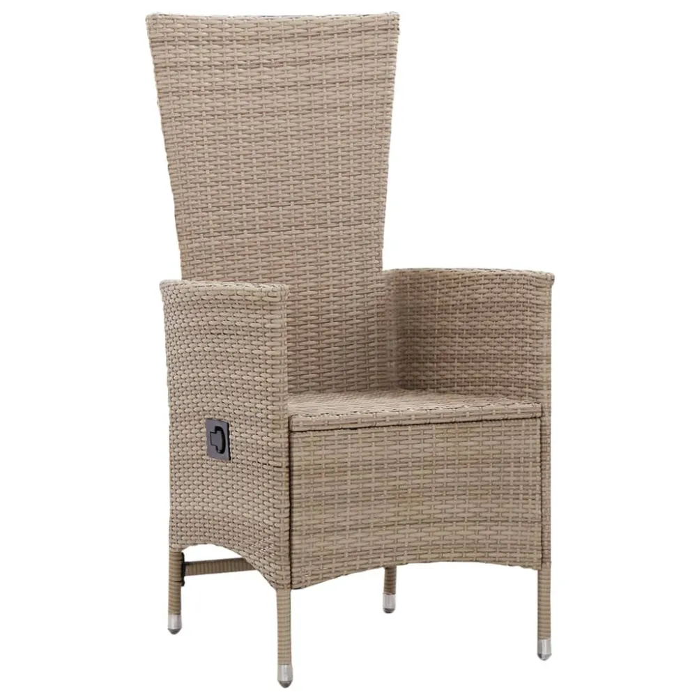 Sedie da Esterno 2 pz con Cuscini Polyrattan Camoscio