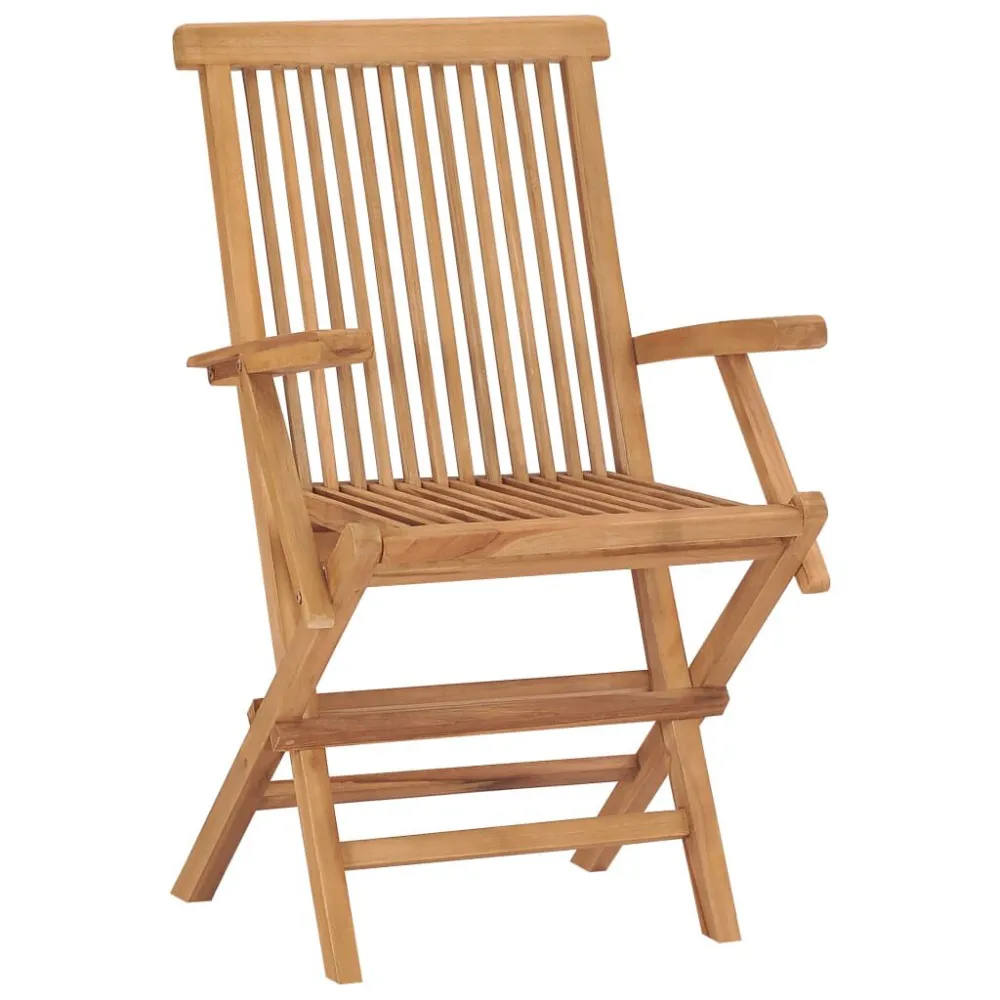Sedie Giardino 2pz con Cuscini Verde Limpido Legno Massello Teak