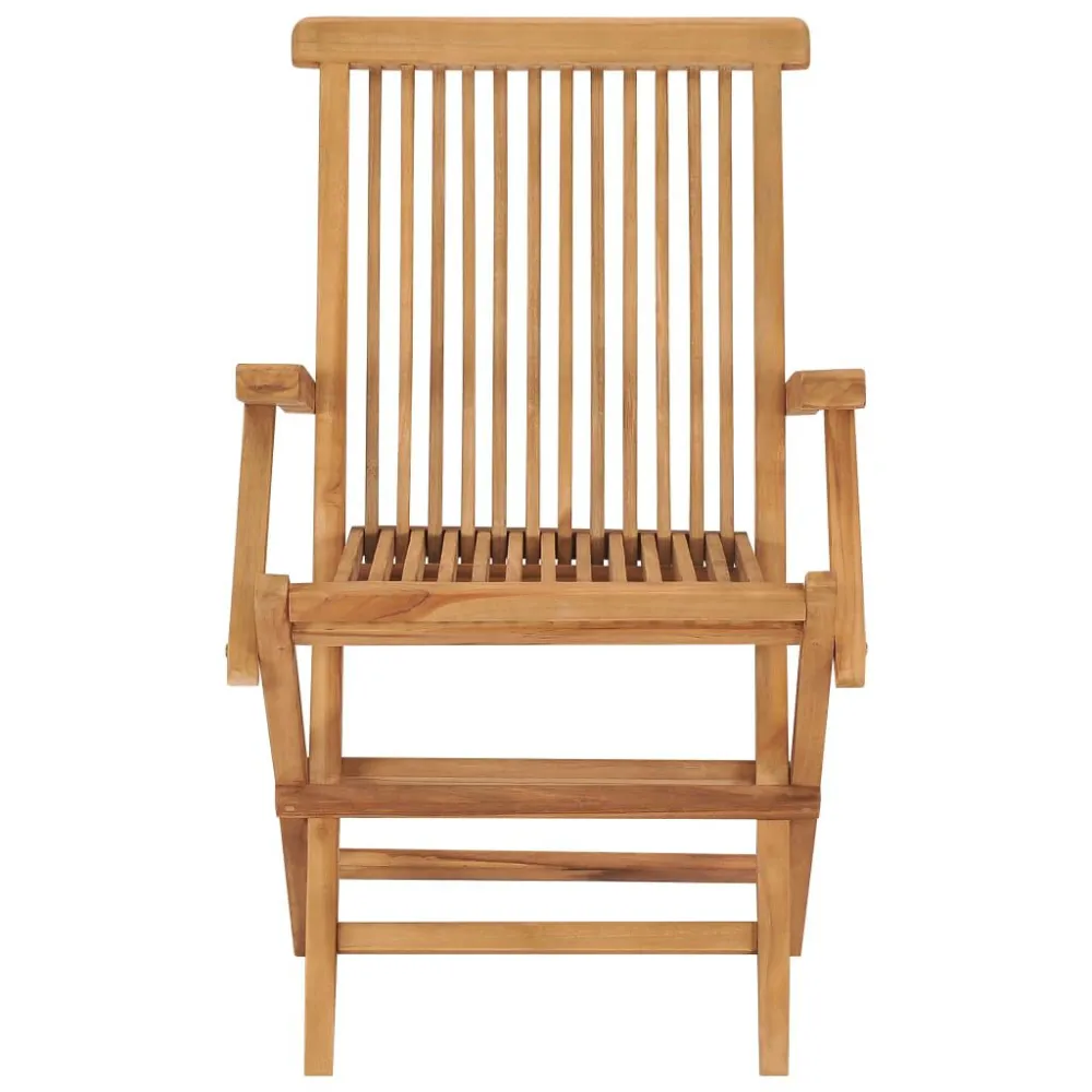 Sedie Giardino 2pz con Cuscini Verde Limpido Legno Massello Teak