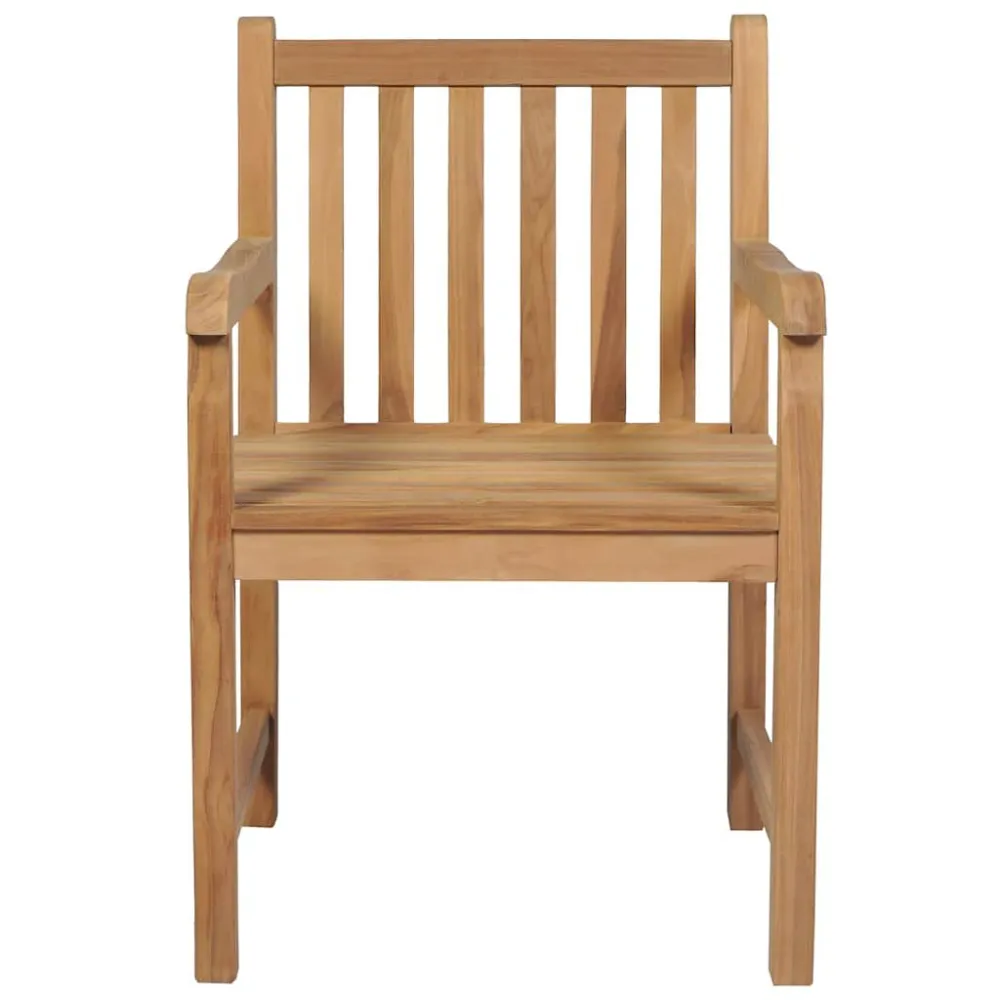 Sedie da Giardino 4 pz con Cuscini Antracite Massello di Teak Materiale Alluminio Anodizzato