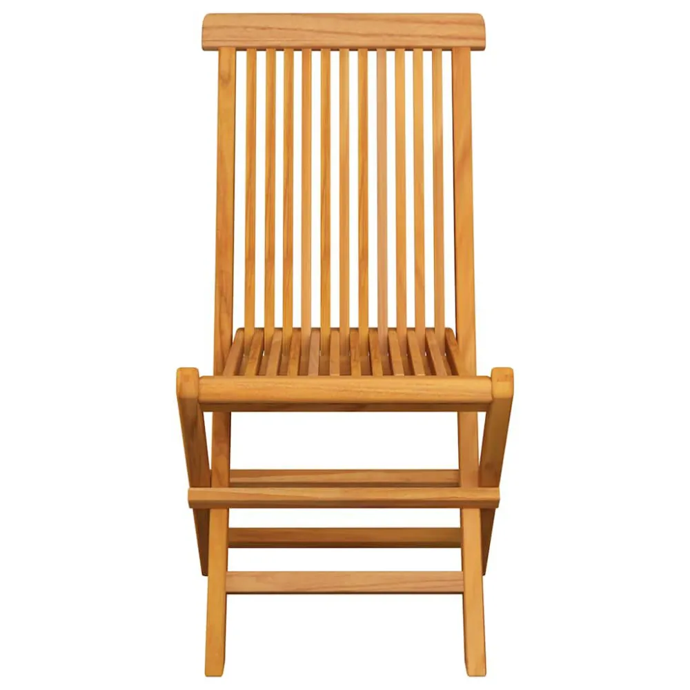 Sedie da Giardino con Cuscini Crema 2 pz Massello di Teak