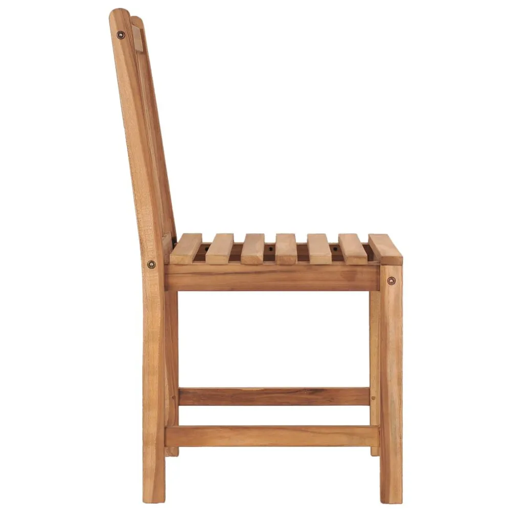 Sedie da Giardino 4 pz con Cuscini Legno Massello di Teak con Portabicchiere Integrato